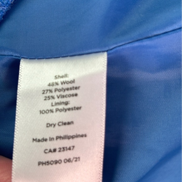 Talbots Blue Wool Blend Blazer, Sz 10 - Picture 8 of 8